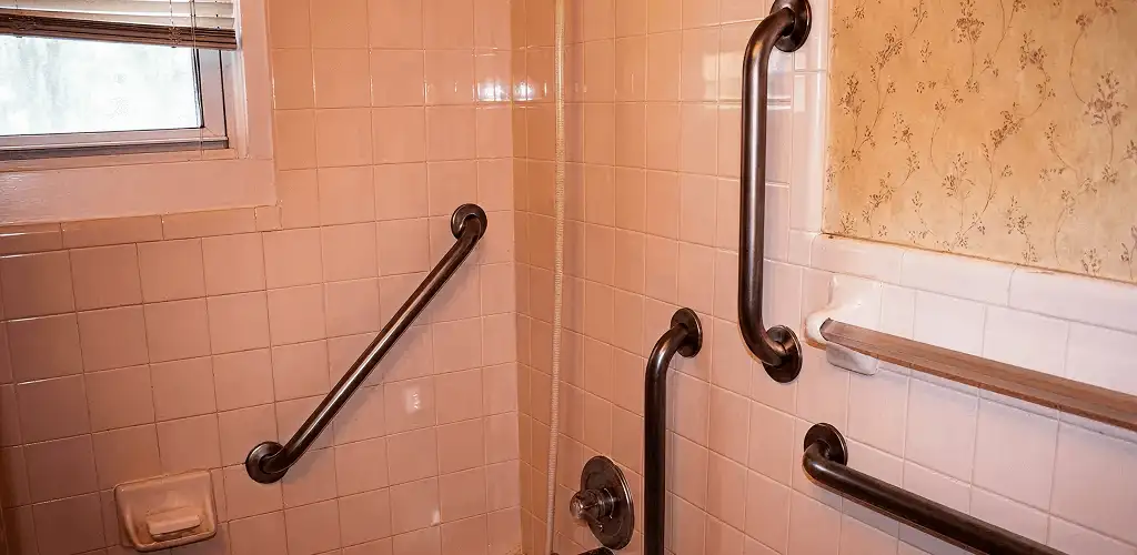 Shower grab bar installation for bathroom safety and accessibility in Saint Louis, MO