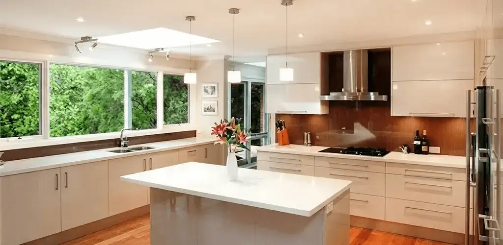 Kitchen cabinet refacing and remodel results in a modern kitchen in Saint Louis, MO