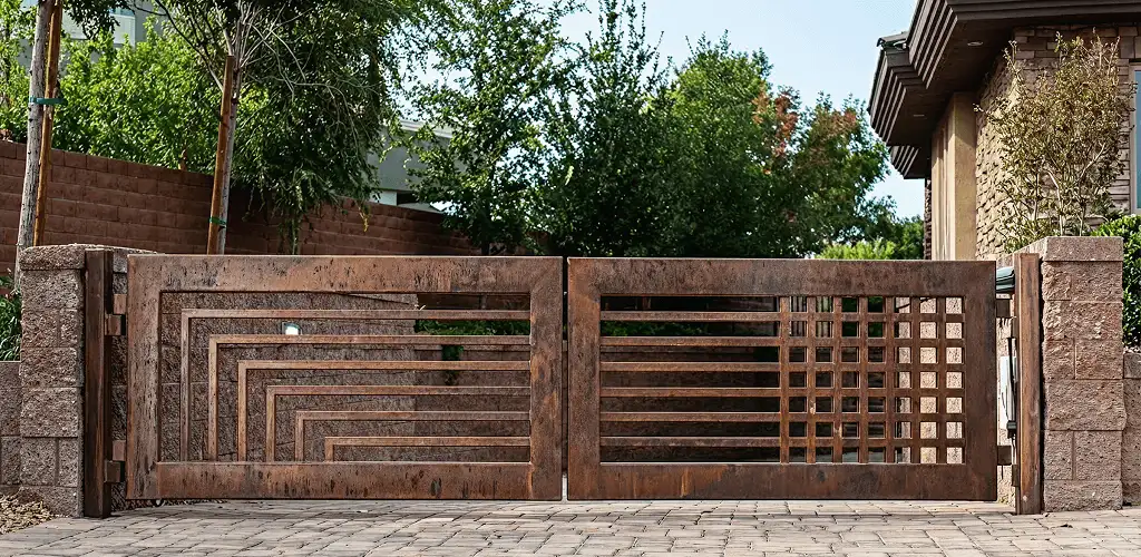 Custom driveway gate installation for a home entrance in Saint Louis, MO