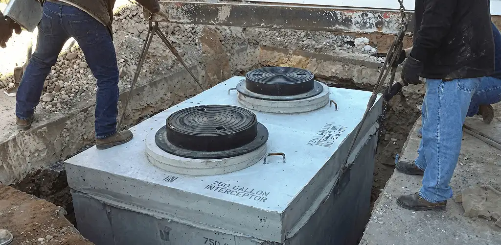 Grease trap installation for a commercial property drainage system in Saint Louis, MO